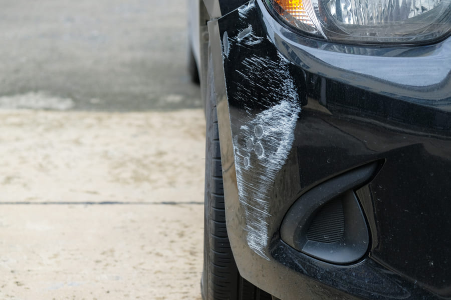 szkoda parkingowa, zarysowanie